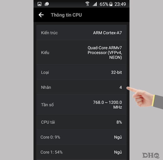 Thông tin CPU